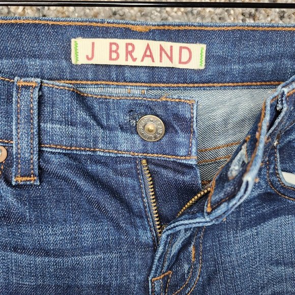 J Brand Skinny Jeans Womens 26 Denim Blue 5 Pocket Zip Casual Cotton Blend - Picture 9 of 11